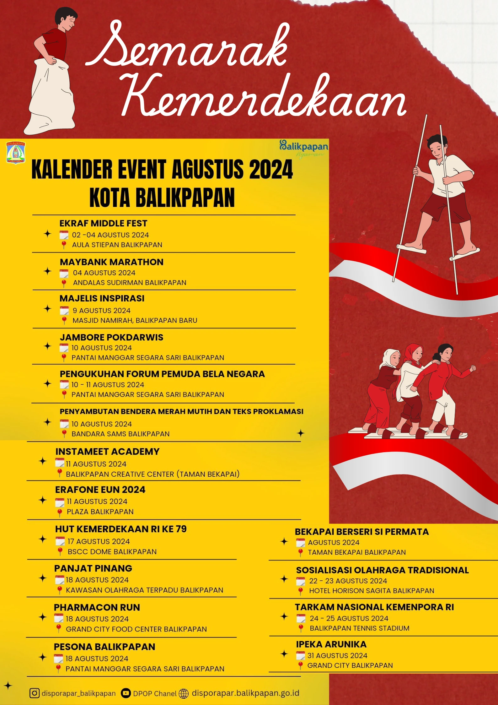 Kalender Event Agustus 2024 Kota Balikpapan