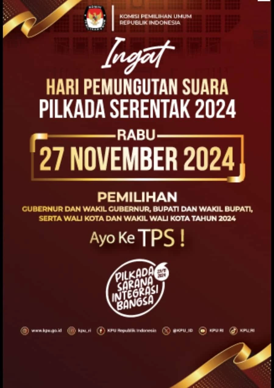 Ayo ke TPS Hari Rabu 27 November 2024