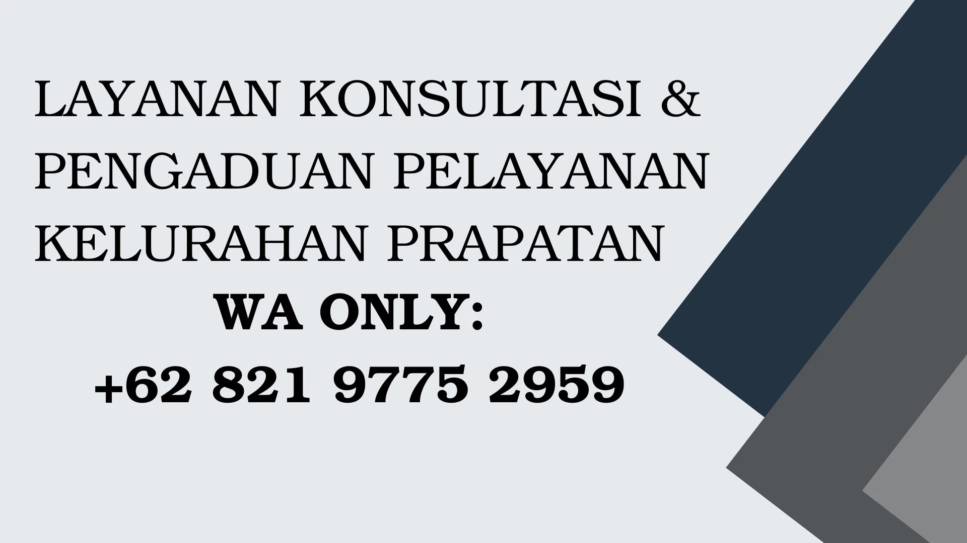WA Konsultasi & Pengaduan